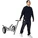 Log Dolly with Secure Binder Choker Chain Heavy-Duty Steel 440 Lb Timber Trolley Lumber Cart Hand Mover Logging Wood Hauler Firewood Moving Handcart Wheels Outdoor Tool Transport Log Carrier Grey