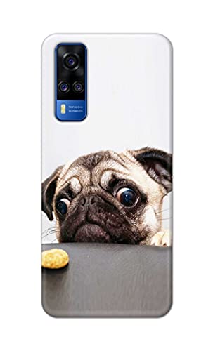 Image of PRINTFIDAA� Printed Hard Back Cover Case for Vivo Y51 (2020) | Vivo Y51A | Vivo Y31 Back Cover (Pug Dog) -2808