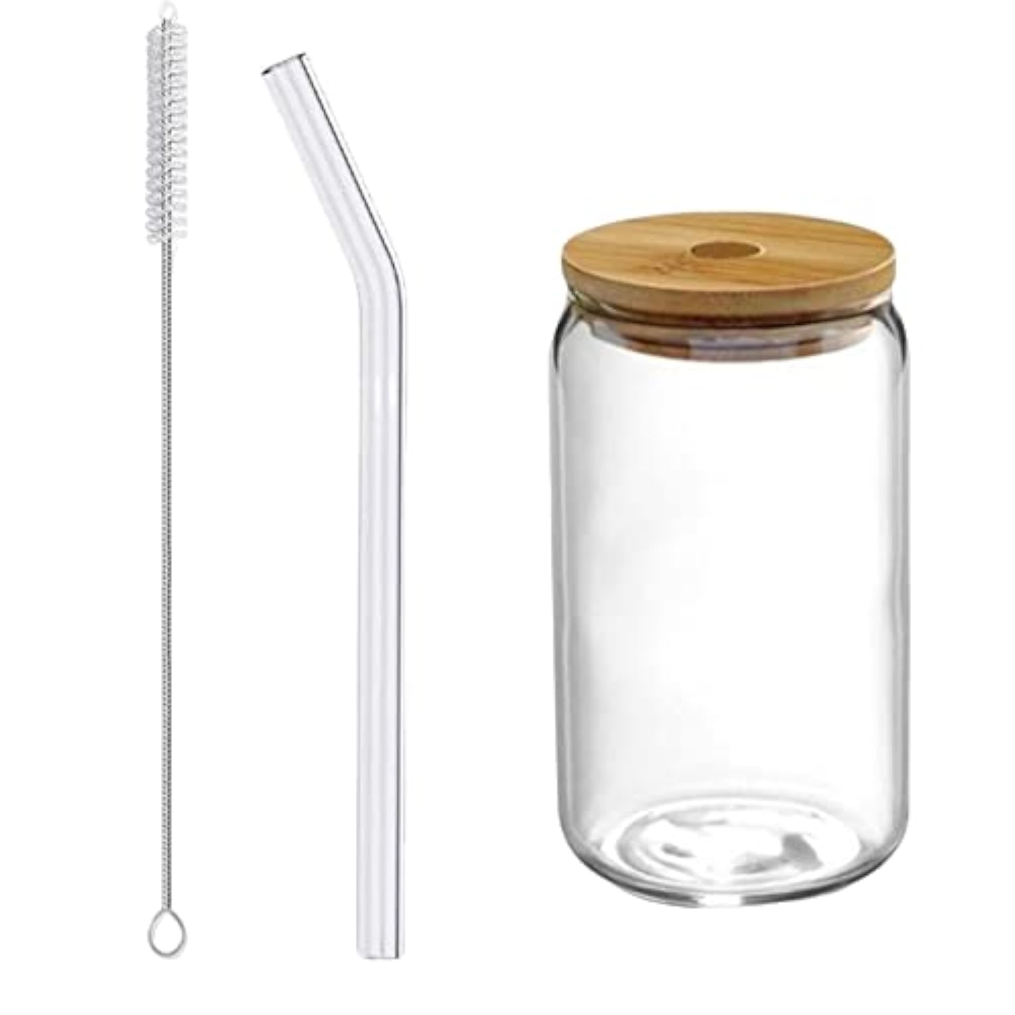 Bubble Tea Cup with Lid and Straw, 500ml