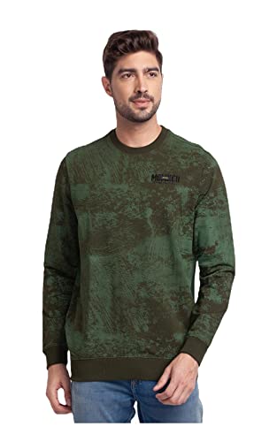 Image of Spykar Men's Cotton Round Neck Sweatshirt