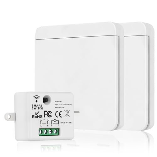 Herbst Funk Lichtschalter 2 Set, Funkschalter Licht 230v, Keine...