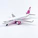 WngAur Airplane Model, Delta Pink Aircraft Die-cast Metal Planes Suitable for Collection and Desktop Decor