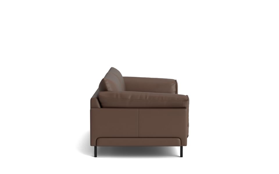 Image of LEGACY OF COMFORT Zola 3 Seater Sofa Three Seater Sofa Leather for Living Room Hotels and Offices (Brown)