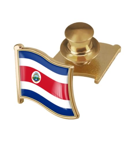 Image of vmcoatdu Country Flag Backs Locking Pin Keepers Locking Clasp Pin Badge International Travel Brooch Metal Alloy Souvenir Pin 0.75x0.7 Inch Small Pin