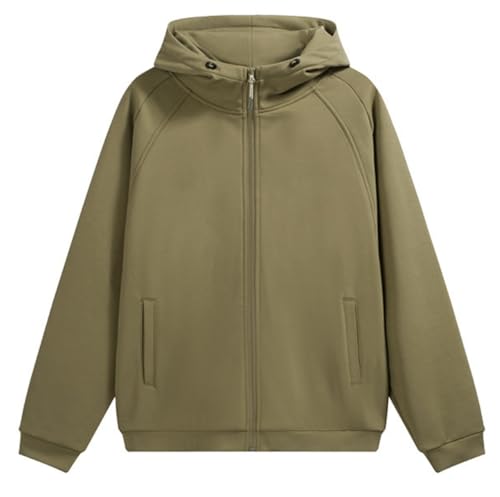 Mens Womens Zip Up Hoodie Oversized Heavyweight Long Sleeve Men Hoodie Casual Streetwear Jacket - Main Image