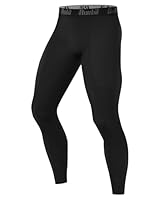 Runhit Kompressionshose Herren Lange Tights Sportleggings Schnelltrocknende Sporthose Laufhose Männer Atmungsaktiv Unterhosen Funktionsunterhose für Fitness Joggen Training Gym Schwarz M