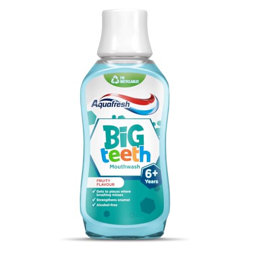 Aquafresh Mouthwash for Kids Big Teeth Mouthwash for Children 6-8 Years Fruity Flavour 300 ml