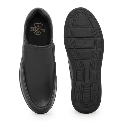 Image of Red Tape Moccasin Shoes for Men| Low-Cut Formal Dress Shoes.