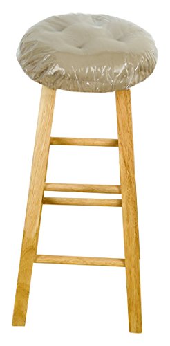 Elrene Home Fashions Oversized Clear Vinyl Bar Stool Stain Protector (Set of 4), 22