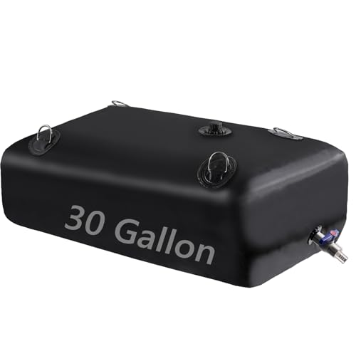 Rodelna Foldable Portable Water Tank - 30 GAL Large Water Storage with 3/4 PVC Spigot and Hose Kit for Camping Garden Emergency Use
