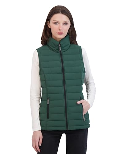 Image of Nautica Women's Stretch Puffer Vest - Water-resistant Transitional Outerwear Layer With Detachable Hood