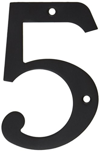 Deltana RN4-5U10B Solid Brass 4-Inch House Number 5 Board