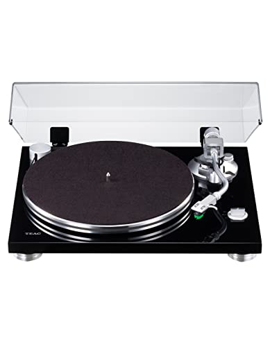 Teac TN-3B-SE/B Belt Drive Turntable, Tocadiscos de Vinilo y giradiscos (Amplificador MM Phono EQ, tóner SAEC, Velocidad de 33 y 45 RPM), Negro