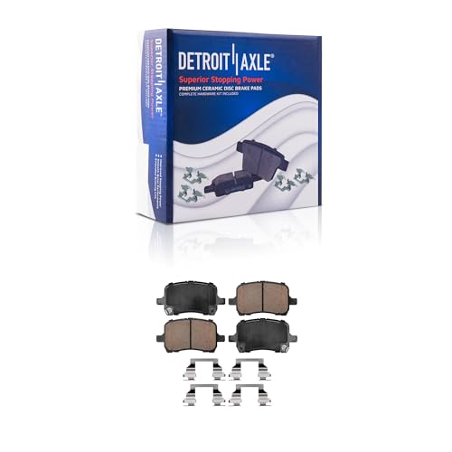 Image of Detroit Axle - 5-Lug Front Brake Kit for Chevrolet Malibu HHR Cobalt | Pontiac Pursuit G4 G5 G6, Drilled & Slotted Disc Brakes Rotors Ceramic Brake Pads Replacement 11.65 inch inch Rotor