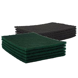 Mirka Mirlon Scotchbrite Clean & Finishing Hand Pads Mix Grits 5 x Green Fine P320 & 5 x Grey Ultra Fine P1500 Fine Grit [150mm x 230mm] 150x230mm Pads Box of 10 Scotch Brite Automotive Sanding Pads