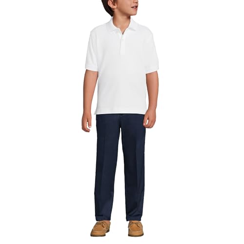 Lands' End School Uniform Kids Short Sleeve Interlock Polo Shirt4