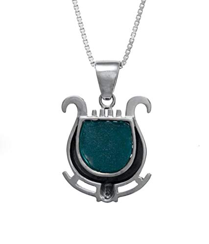 Pendentif Harpe de David Nano Sim OB argent : cadeau de Terre Sainte - 3