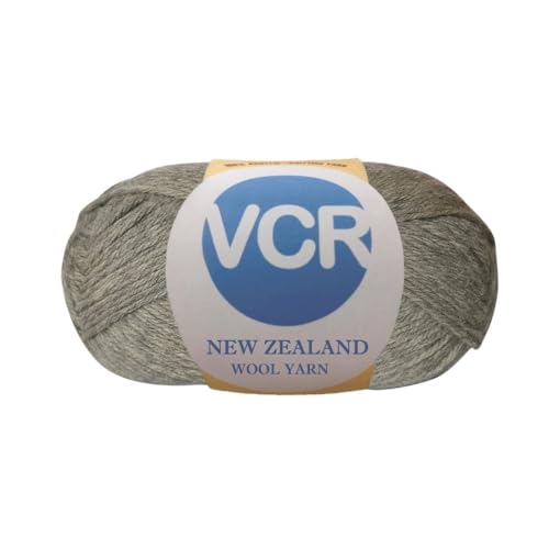 Image of VCR Cloud Grey Chunky Wool Yarn, 100 Grams, Hank, 196 Meters, 100% New Zealand Wool Knitting Yarn, Soft Crosia Thread Suitable for Baby Blankets & Booties Pack of 1