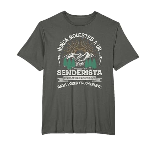 Camiseta de senderismo hombres mujeres chicos senderista Camiseta