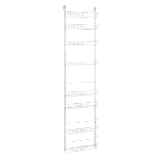 ClosetMaid 1233 Adjustable 8-Tier Wall and Door Rack, 77-Inch Height X 18-Inch Wide,white