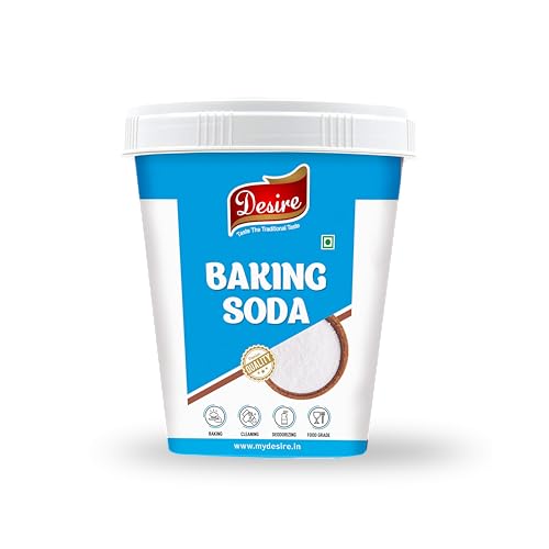 Image of Desire Baking Soda 400 Gram Jar |Pure & Versatile for Baking, Cleaning, and Deodorizing |Perfect for Cakes, Cookies, and Breads|Natural Cleaner for Kitchen, Bathroom, and More