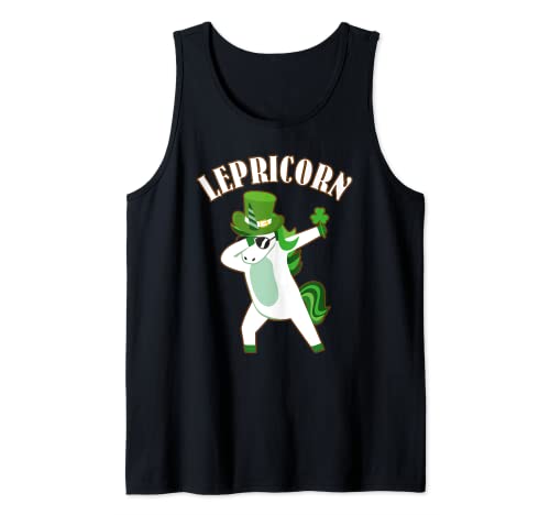 Lepricorn Fun St Patricks Day Dabbing - Unicornio irlandés Camiseta sin Mangas