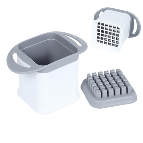 Cortador de verduras manual de prensa – cortador de patatas para patatas fritas, cortador manual con prensa manual | Cortador de verduras domésticas, cortador de cebolla portátil para frutas, cebollas