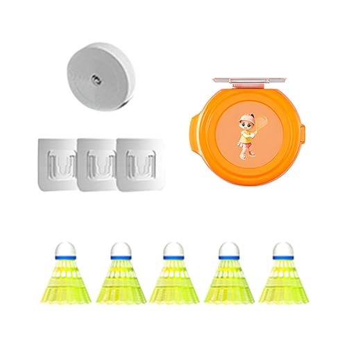 Badminton Rebound Trainer, Hanging Shuttlecocks Balls, Portable Badminton Self Training,