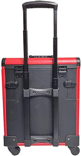 BYCDD Trolley Kosmetikkoffer Schminkkoffer, Multikoffer Etagenkoffer mit 360° Rollen Beauty Make-up Koffer,A – Bild 5