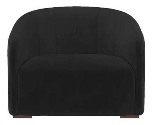 LM DECOR, Poltrona Decorativa Estofada Recepção Julia Suede Preto - LM DECOR