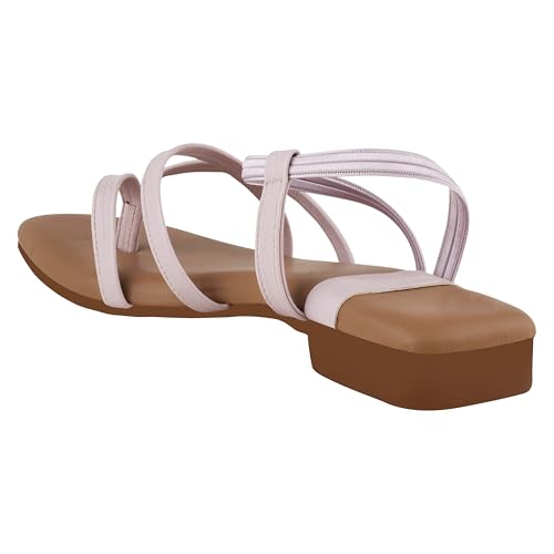 Image of SilverArrow womens Breeza Flat Sandal, Fashion Sandals with Strap, Suitable for Fusion Outfit