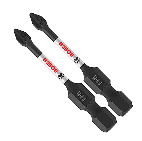BOSCH ITPH12B 10-Pack 2 In. Phillips #1 Impact Tough Screwdriving Power Bits