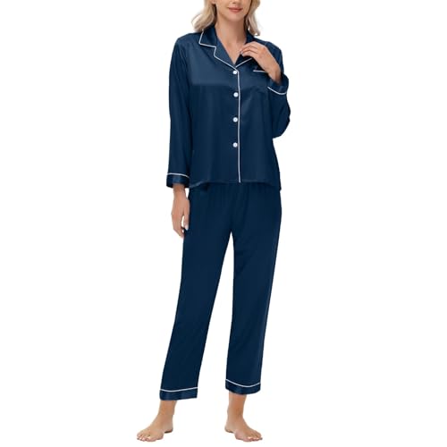 Pyjama deux pièces imitation soie pour femme une caresse de douceur pour la nuit
