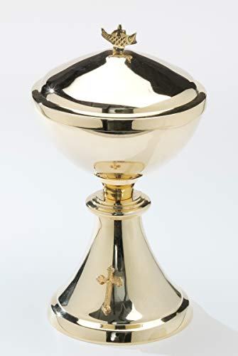 Dimensione: Altezza 17 cm Pisside, Altezza 17 cm, Ottone Oro, Oro