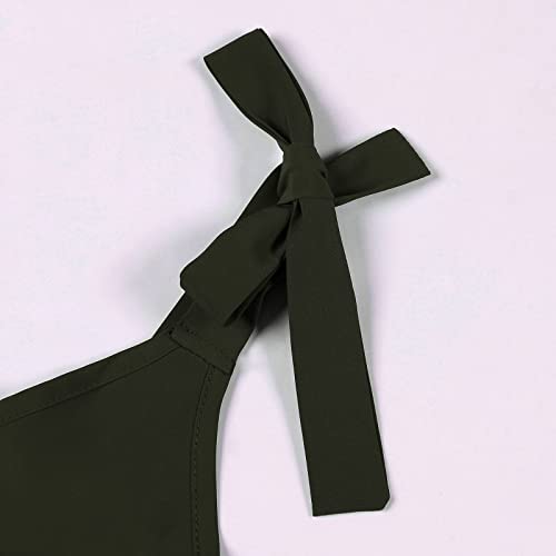 Jetfree Girls' Special Occasion Dress Tie Shoulder Sleeveless Ruffle Party Dress A-Line Swing Dress For 8-14 Years Kids(10-11T) #TOP4