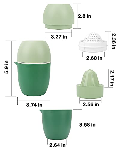 Lechin Exprimidor manual con diseño único en forma de limón, dos formas de uso para diferentes frutas (Verde)