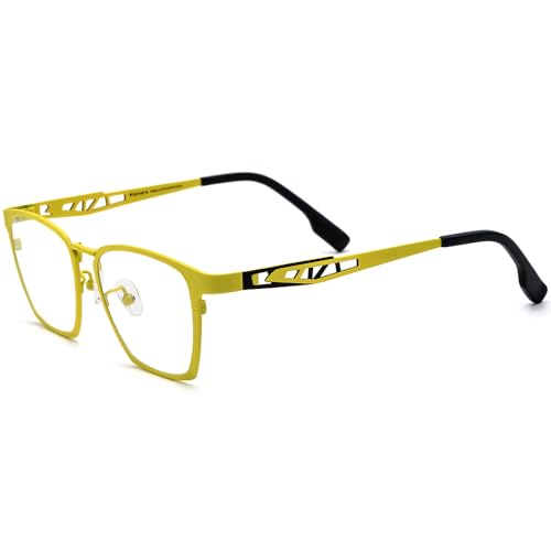 Image of FONEX Pure Titanium Glasses Frame Men Square Magnet Clip On Eyeglasses with Polarized Lens