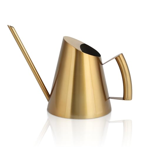 Watering Can for Indoor Plants, Metal Watering Can with Long Spout Stainless Steel Watering Cans for House Plants Small Watering Can for Succulent Bonsai Garden Flower(M)
