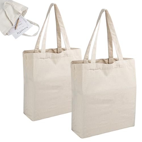 XCDMJ 2 bolsas de yute sin imprimir, 45 x 35 cm, bolsa de la compra grande, bolsa de algodón, bolsa de tela, sin estampado, para lavandería, deportes, compras, bolsas de yute reutilizables