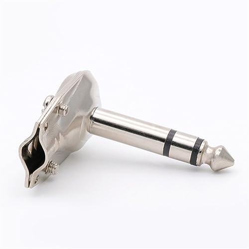 Jack 6,35mm mono en ángulo recto pack de 10 conectores macho de 2 polos para pedaleras 3