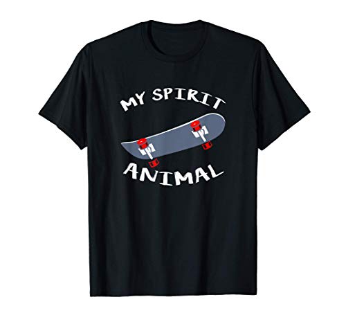 Spirit Animal Skateboard Gift Skater Skateboarder Gifts Camiseta