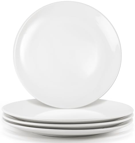 IJRPLM Porcelain Dessert Plates Set of 4, 10 Inch White