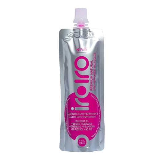 IROIRO Premium Natural Semi-Permanent Hair Color 70 Pink (4oz)