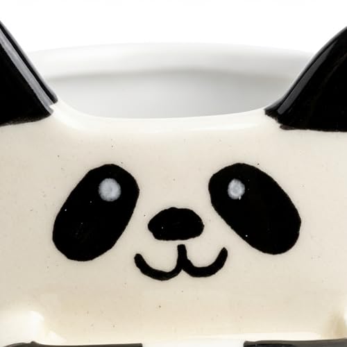 Image of Ceramic Panda Coffee, Tea Mug with 3D Cookie Biscuit Tea Bag Holder | Cute Panda Cup with Snack Holder | Tea Mug Gift |240ml | Microwave & Dishwasher Safe -Gift for Panda Lovers, Kids, Teens & Adults