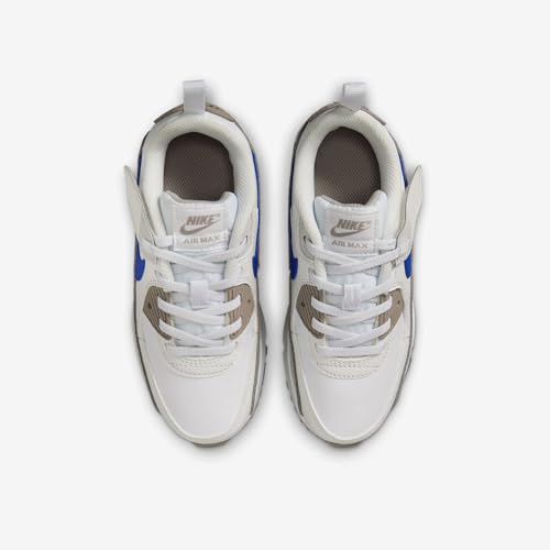 Nike Air Max 90 EasyOn Little Kids' Shoes (HF6357-105, White/College Grey/Summit White/Racer Blue)4