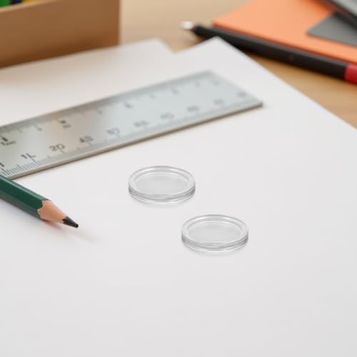 Cajas de almacenamiento transparentes para monedas protector de monedas de estuche de acrílico 100 6