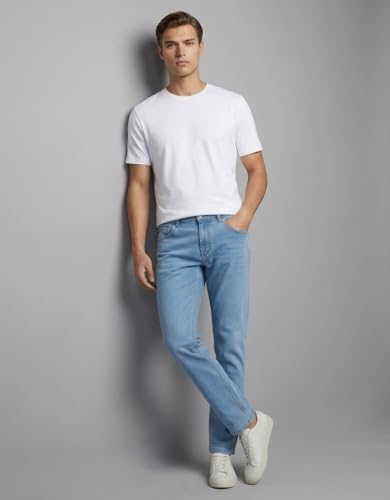 Image of INKD Men's Classic Regular Fit Jeans with 5 Pocket Styling | Mid- Rise | Soft & Stretchable | Men's Bottomwear (Available in Plus Sizes)