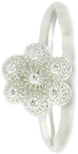 Bague alliance sarde en argent filigrane, le cadeau femme fleur en nid d'abeille idéal