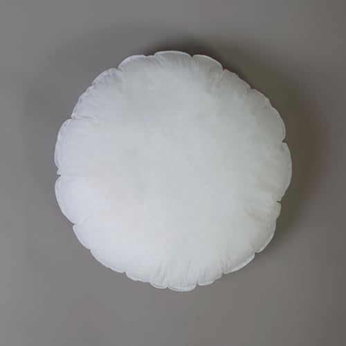 10XDIEZ Relleno cojin Redondo 45cm diametro (Blanco (45 cm de diamètre) - 45x45cm)