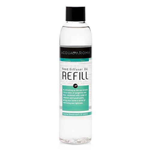 Acqua Aroma Summer Breeze Reed Diffuser Oil Refill 6.8 FL OZ (200ml) Contains Essencial Oils Handcrafted Made in Brazil